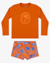 Conjunto Praia Infantil Menino Estampa Releva na Água - ReiRex - Laranja-6bbe3258-4aa6-4866-ab8e-275cd8969d36