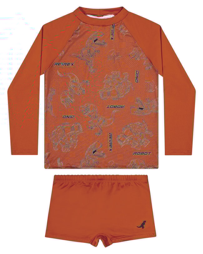 Conjunto Praia Infantil Menino Estampa Tubarão ReiRex-7c17f8f6-d1d7-4349-be67-1a6014f99a87