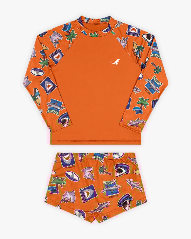 Conjunto Praia Infantil Menino Estampa Tubarão - ReiRex - Papaia-b5671db6-26da-4a8d-807b-e35115eda74f