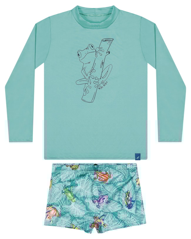 Conjunto Praia Infantil Menino Estampado ReiRex-71144869-4dfe-4561-9936-20ce0b21db3a