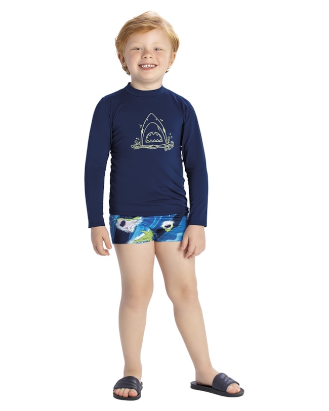 Conjunto Praia Infantil Menino Estampado ReiRex-12a802f9-d646-4165-9d80-a69b355213e6