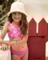 Conjunto Praia Infantil Top com Babado e Calcinha - Kely Kety - Rosa-8d774a2a-84c5-4f40-ad9d-dba72235fb50