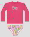Conjunto Praia Menina Blusa e Calcinha Estampada Kely Kety Rosa-8806ee93-f775-4c28-933e-adbef48ec6b7