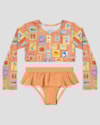 Conjunto Praia Menina Cropped e Calcinha UV 50+ Kely Kety Laranja-302c935a-445f-4af4-89fa-b322765f00bf