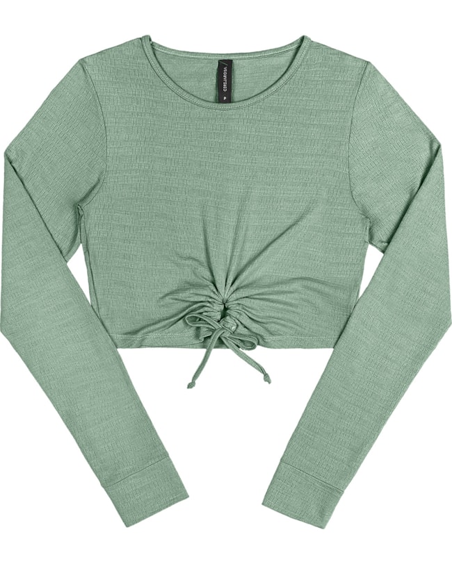 Cropped Canelado Feminino Cereja Rosa com Amarração-eabf1bcf-e837-4ccd-9383-c918af509a75