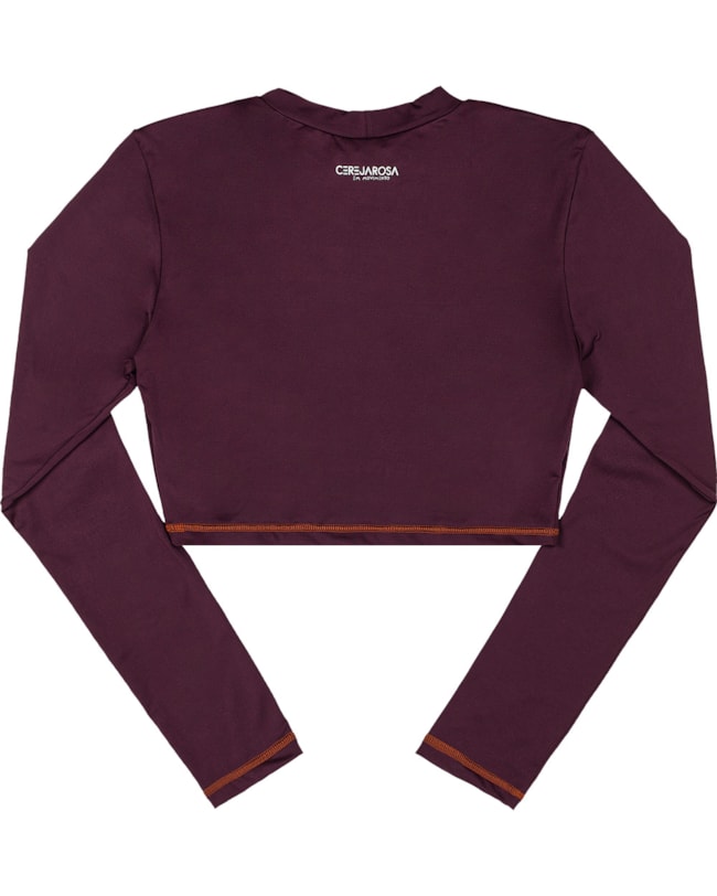 Cropped Fitness Feminino Cereja Rosa Mangas Longas - AMETISTA-c245128e-e9f4-44ab-9b40-9403eb023508