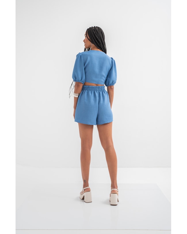 Cropped Mangas Balão Cereja Rosa - BLUE-d49c3afc-f917-404d-9e3d-85240f5a756c