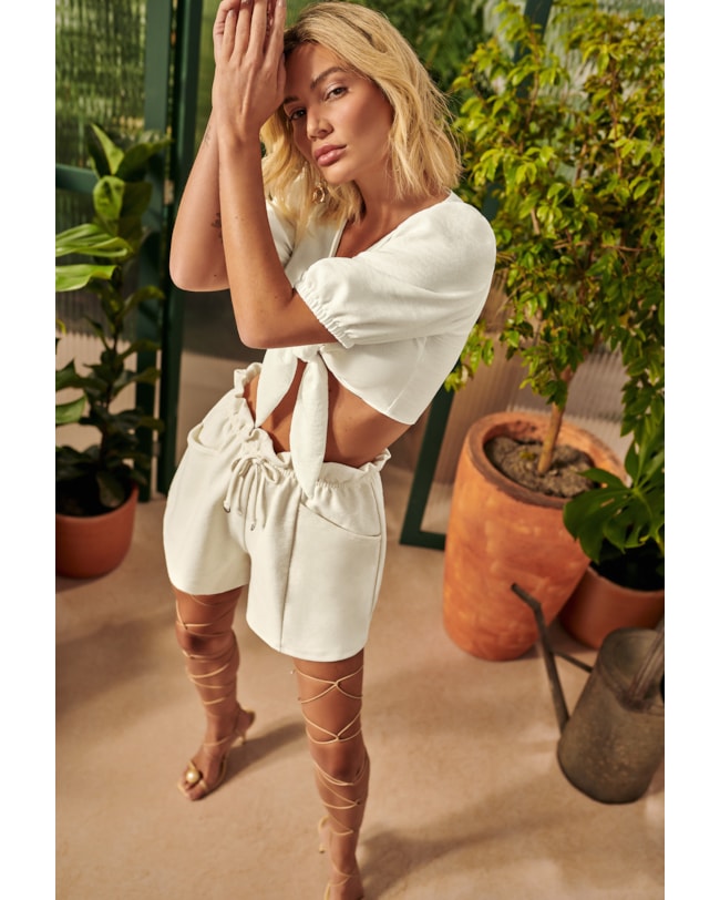 Cropped Mangas Balão Cereja Rosa - .NATURAL-0965cd81-7f0e-475b-b004-3060910bd992