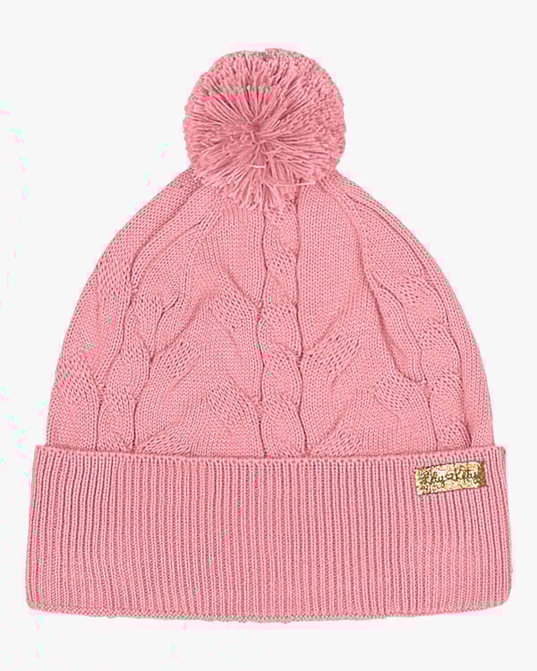 Gorro Infantil Menina em Tricô Kely Kety - Rosa