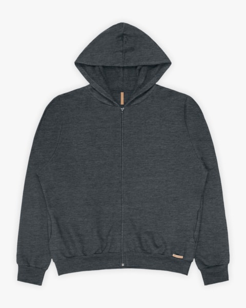 Jaqueta Básica Feminina Plus Size em Moletom - Cereja Rosa - Dark Mescla