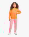 Jaqueta Básica Infantil Menina em Moletom Kely Kety - Laranja-97771e64-b342-4aad-b681-fd7ac417b704