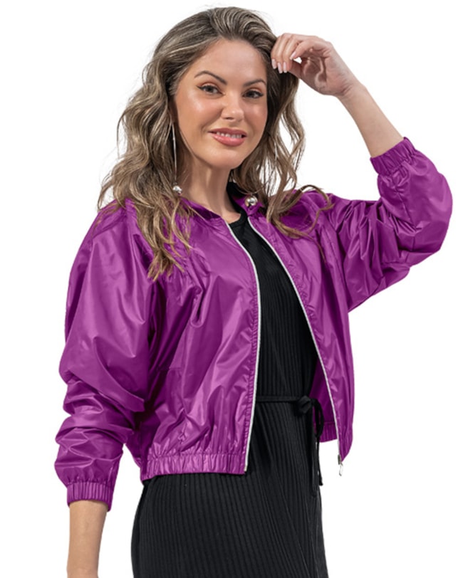 Jaqueta Corta Vento Feminina Cereja Rosa Perolada-3f8a27cd-9fdf-4d60-9f77-8831c3442c16