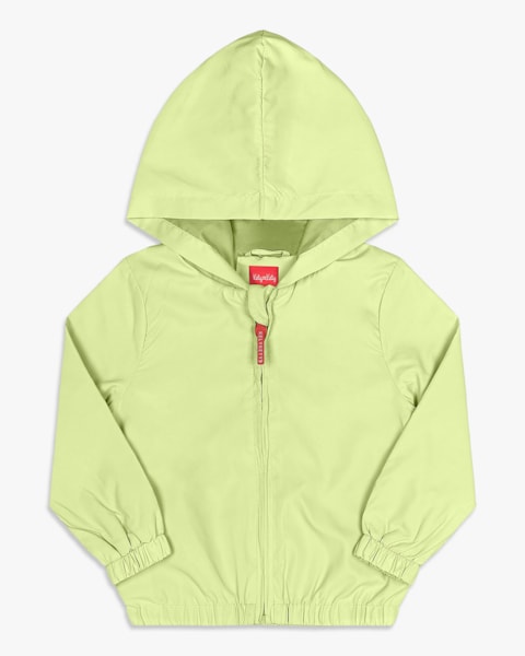 Jaqueta Corta Vento Infantil Menina com Capuz - Kely Kety - Matcha