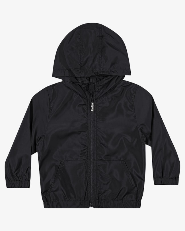 Jaqueta Corta Vento Infantil Menino com Capuz ReiRex - Preto-efe0e0c2-bcc1-4dfc-8848-be968205aca7