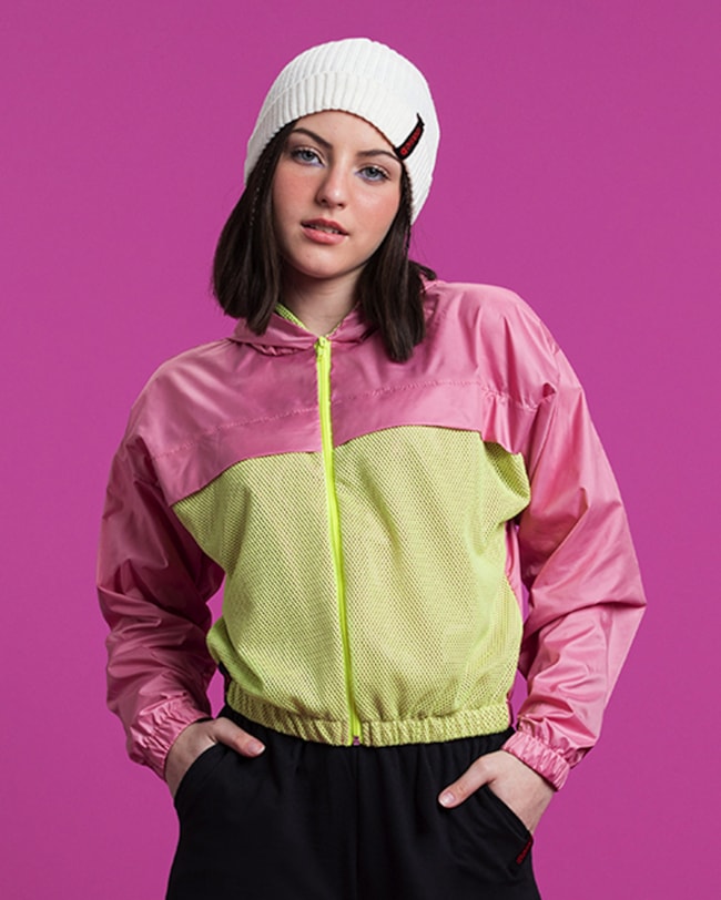 Jaqueta Corta Vento Juvenil Feminina Based com Tela-98bb9c5a-8db8-4439-925f-d271a7dc8411