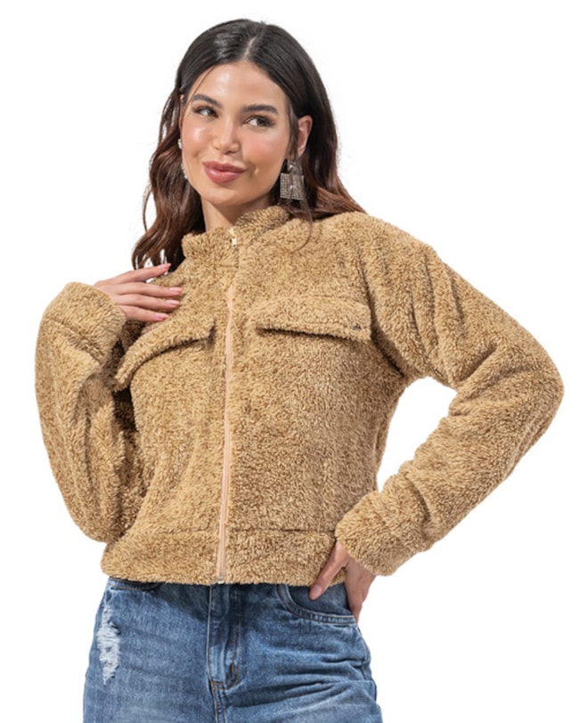 Jaqueta Feminina Cereja Rosa Pelúcia-8a6a9998-682a-455d-a2cf-75aacbd2f39a