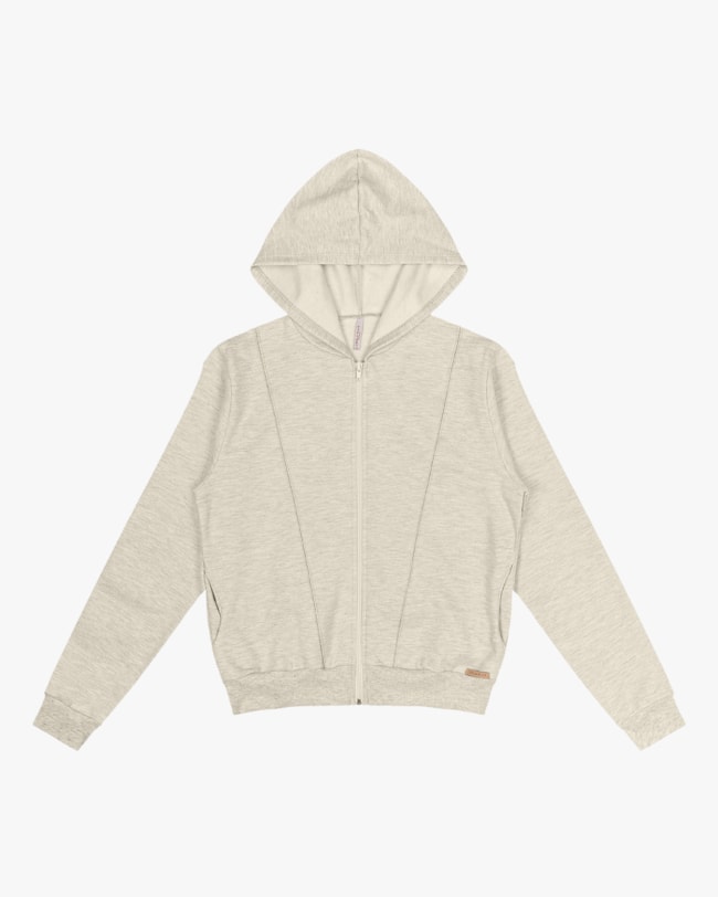 Jaqueta Feminina com Capuz em Moletom Cereja Rosa Mescla-cd7de03f-a654-4934-bc5f-39512e0cb06c