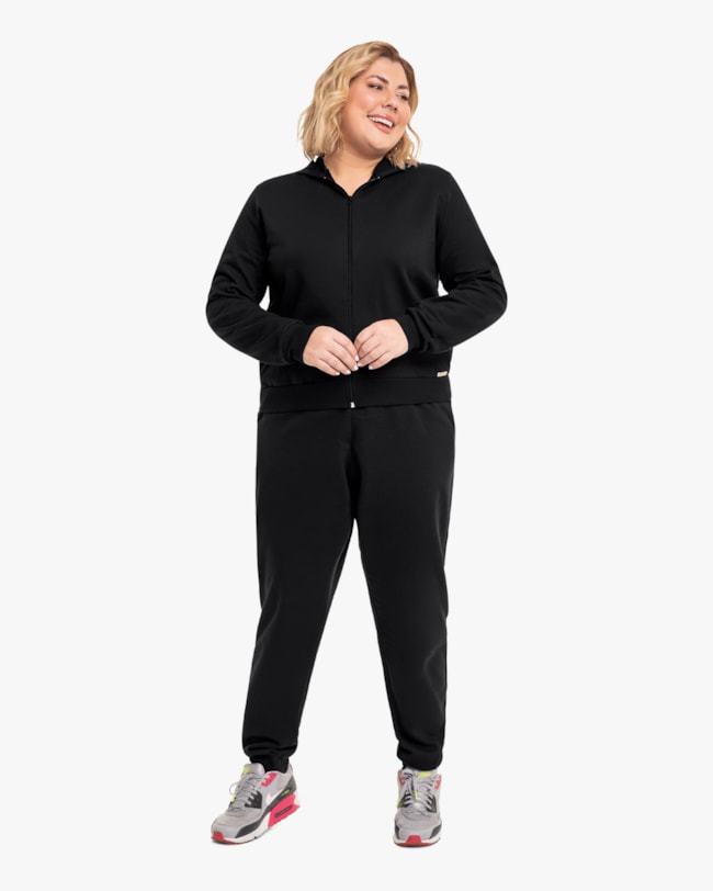 Jaqueta Feminina Plus Size em Moletom Cereja Rosa Verde-05773a3d-8add-4a11-b12f-f0ebbe454deb