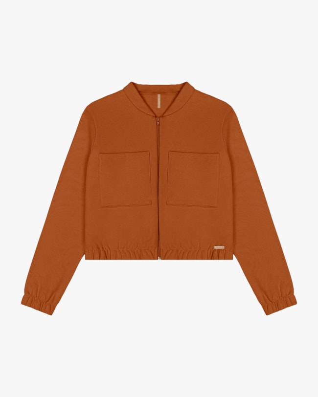 Jaqueta Feminina Plus Size em Moletom com Bolso - Cereja Rosa - Inca-b1c24355-adc3-46a3-81fc-ec920f36d776