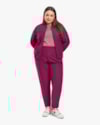 Jaqueta Feminina Plus Size em Moletom com Bolso - Cereja Rosa - Marsala-bfdbf75b-896f-4e09-8514-c50105ed185b