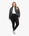Jaqueta Feminina Plus Size Estampada em Malha Felpada - Cereja Rosa - Preto-47906907-3903-4dd2-ba95-7c03839b0c6f