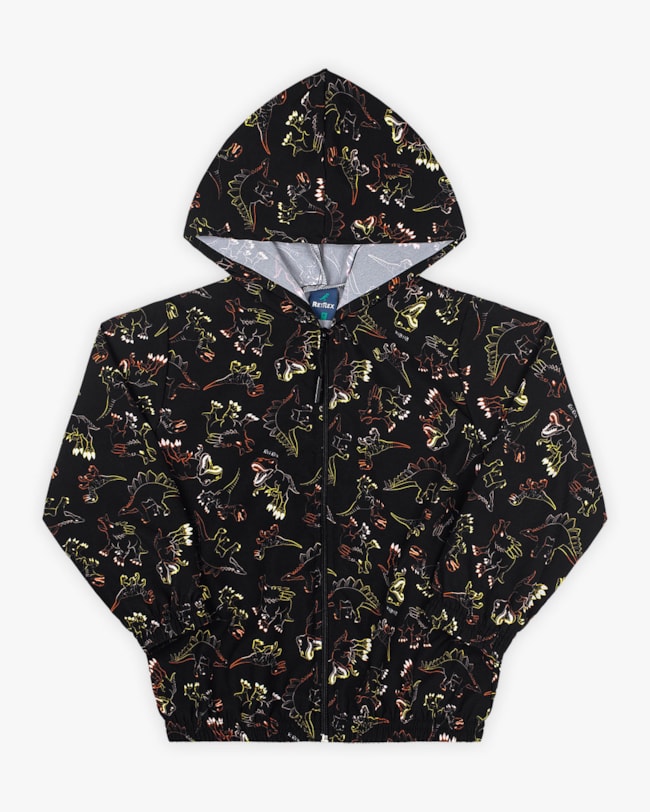 Jaqueta Infantil Masculina Corta Vento Estampada - ReiRex - Preto-5a2a80d4-b7b4-423c-bc02-11ffafac9db4