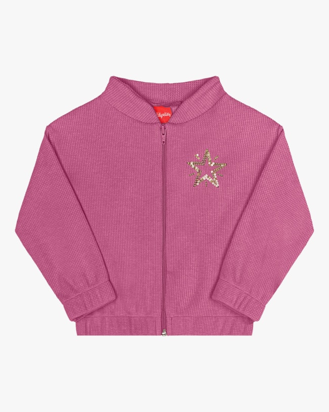 Jaqueta Infantil Menina em Moletom Kely Kety - Roxo-29f3c11f-369f-4325-ab1c-395abc41b37b