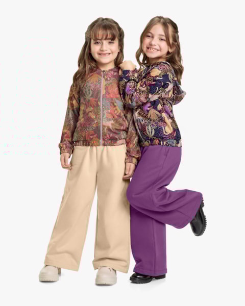Jaqueta Infantil Menina Estampada Kely Kety - Preto