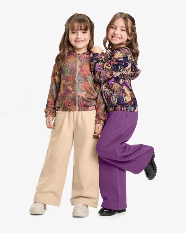 Jaqueta Infantil Menina Estampada Kely Kety - Preto-6e96bf68-d009-48b1-a66c-da52e58eead5