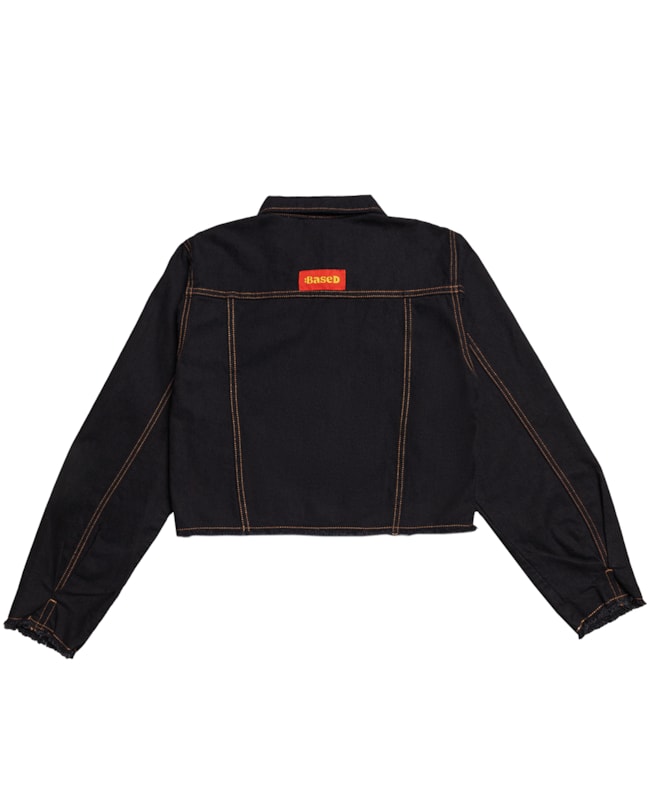 Jaqueta Jeans Juvenil Feminina Based Botões 18.PRETO-21bf077b-14ff-479d-8ef5-dced77944450