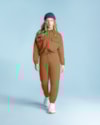 Jaqueta Juvenil Feminina com Capuz e Bolso Sobreposto - BaseD - Gengibre-67ead0bb-f134-45b8-8b92-238a198a3aab