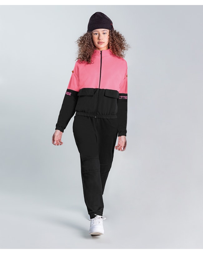 Jaqueta Juvenil Feminina com Recortes Contraste BaseD - Rosa Psy-9148cd5d-f50c-4f9b-9157-ffe36024a1f2