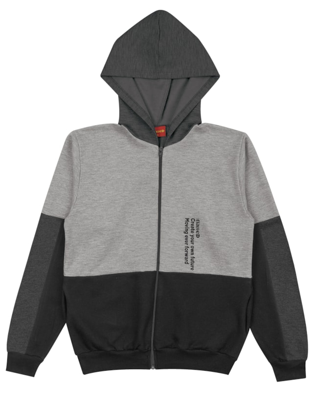 Jaqueta Juvenil Masculina em Moletom - BaseD - Mescla-13431a41-79b7-47b5-a833-203c6b47eae6