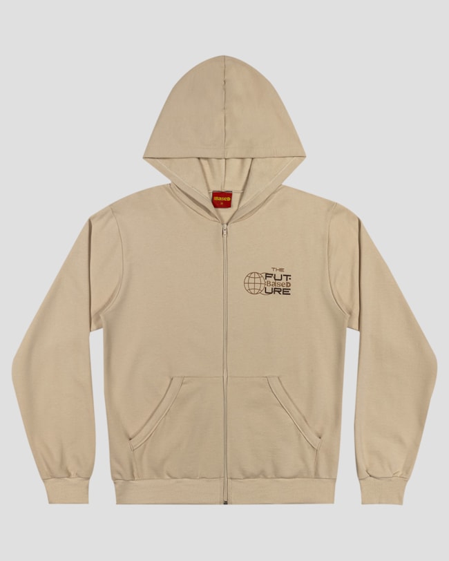 Jaqueta Juvenil Masculina em Moletom com Capuz - BaseD - Bege-717ec29f-7611-4e59-abe4-3ca5a5307602