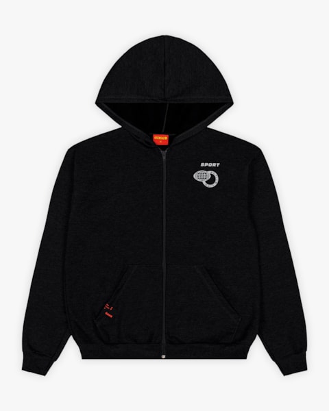 Jaqueta Juvenil Masculina em Moletom com Capuz - BaseD - Preto