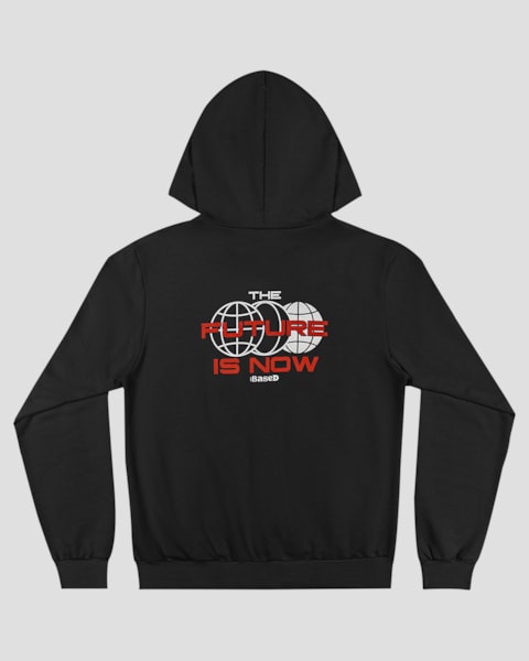 Jaqueta Juvenil Masculina em Moletom com Capuz - BaseD - Preto