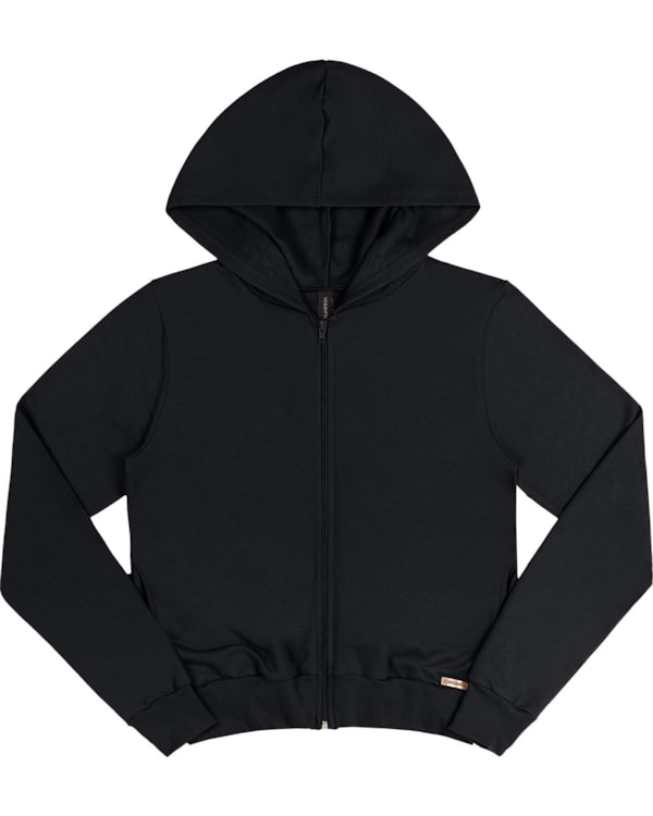 Jaqueta Moletom Feminina Cereja Rosa com Capuz