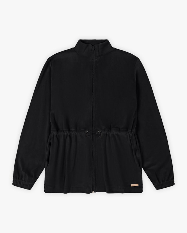 Jaqueta Parka Feminina em Pelo Aveludado - Cereja Rosa - Preto-ec85fdd1-1721-4095-8e78-2f00bb2a3d71