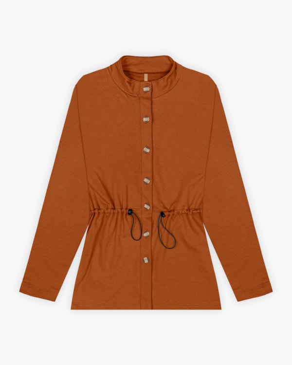 Jaqueta Parka Feminina Plus Size em Moletom - Cereja Rosa  - Inca