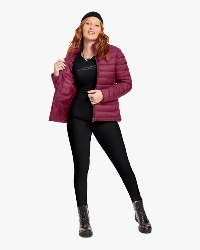 Jaqueta Puffer Feminina Cereja Rosa Vinho-646e23ad-db63-462f-b390-6e378d270660