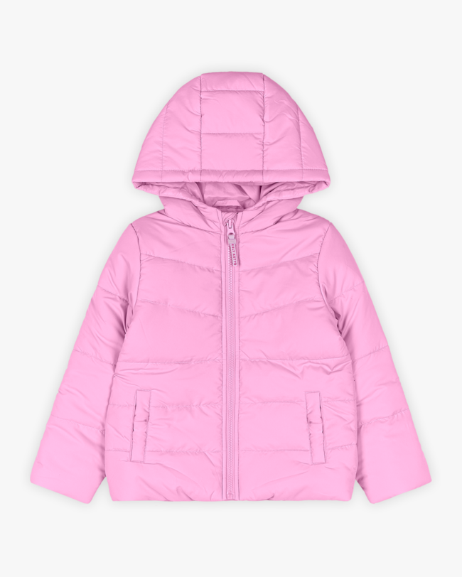 Jaqueta Puffer Infantil Menina com Capuz - Kely Kety - Rosa Buque-e6170abb-a79d-4365-9768-4041bddc59b1