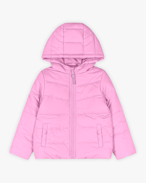 Jaqueta Puffer Infantil Menina com Capuz - Kely Kety - Rosa Buque