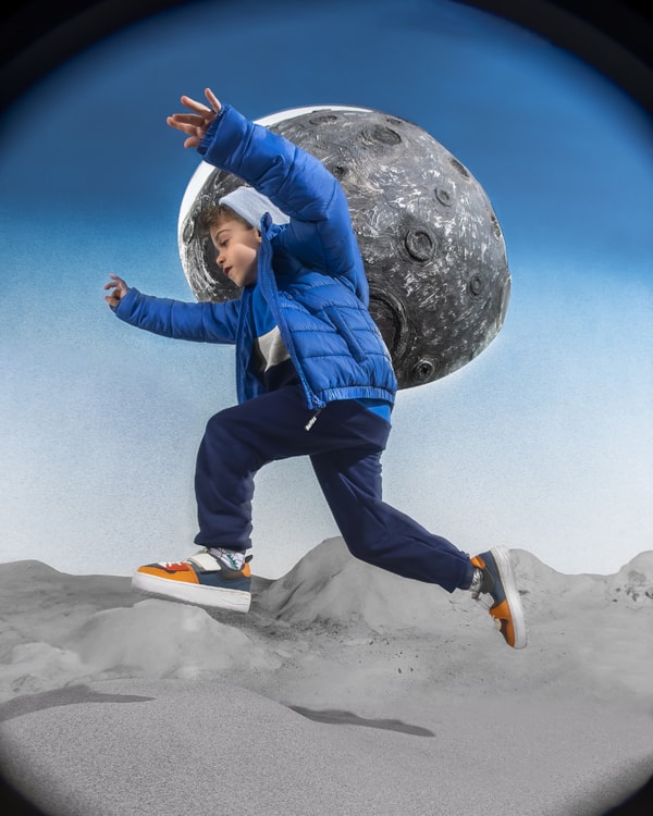 Jaqueta Puffer Infantil Menino com Capuz ReiRex - Azul