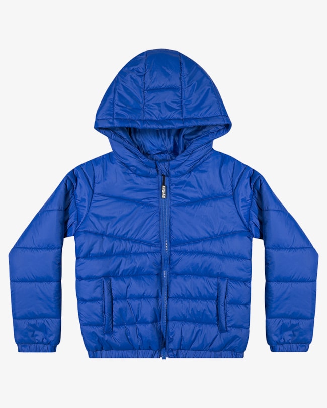Jaqueta Puffer Infantil Menino com Capuz ReiRex - Azul-3c3f6585-87fb-44ff-8a15-cbd381908221