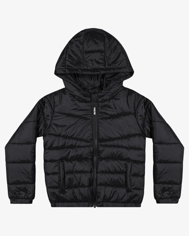 Jaqueta Puffer Infantil Menino com Capuz ReiRex - Preto-de87e6ac-0f23-40fb-981f-67b3b8bf314f