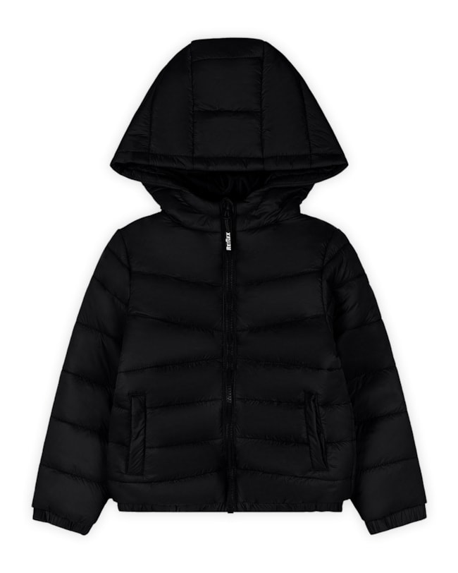 Jaqueta Puffer Infantil Menino com Capuz ReiRex - Preto-52508316-cc46-4fb7-9e95-62b9126acff6