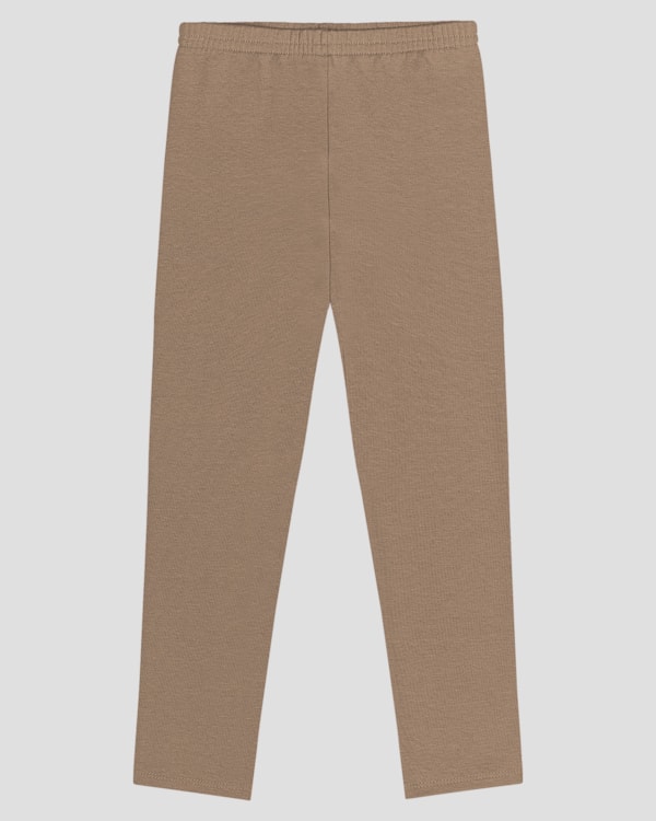 Legging Básica Infantil em Molecotton Kely Kety - Marrom