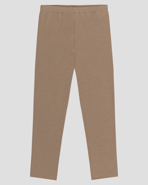 Legging Básica Infantil em Molecotton Kely Kety - Marrom