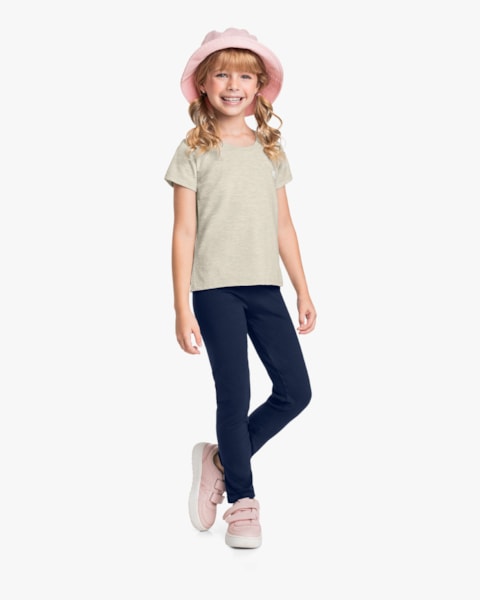Legging Básica Infantil Menina em Malha Cotton - Kely Kety - Oxford