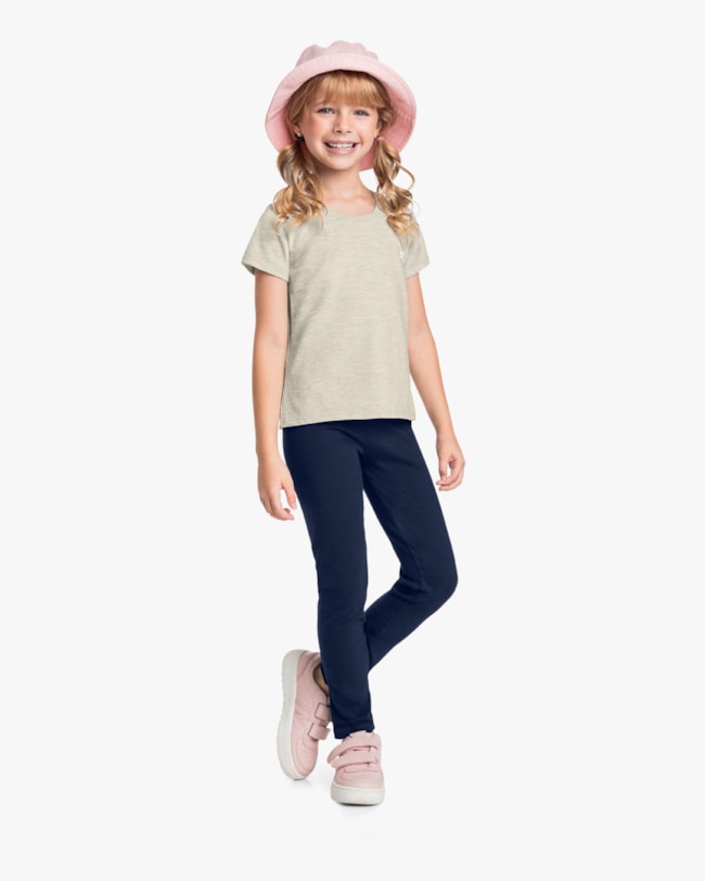 Legging Básica Infantil Menina em Malha Cotton - Kely Kety - Oxford-fab0b44a-f202-4059-991e-4b8bad9366d5